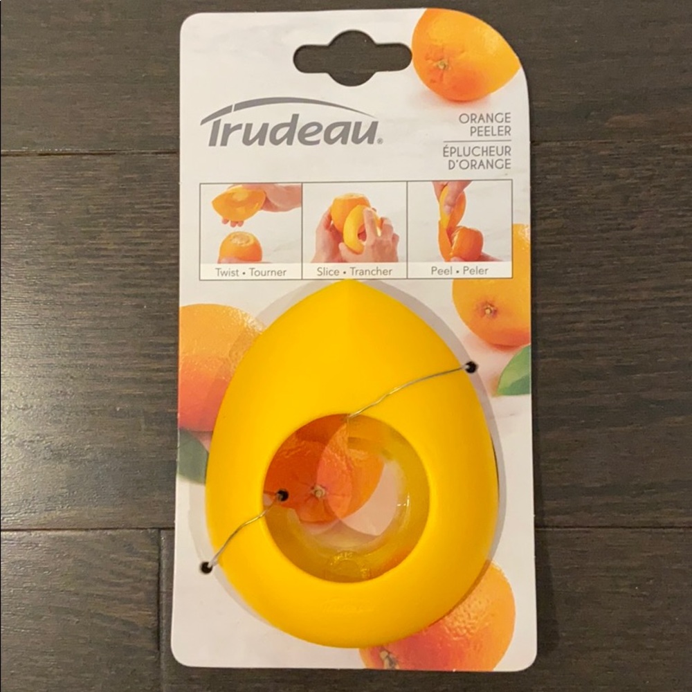 Trudeau Orange Peeler,3 in 1 Tool for Easy Peeling
